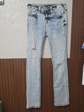 True Religion Light Blue Skinny Distressed Jeans